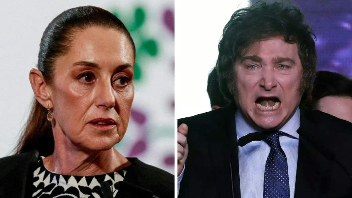 Milei acusa a Brasil y México de financiar campaña antiargentina; Sheinbaum lo desmiente